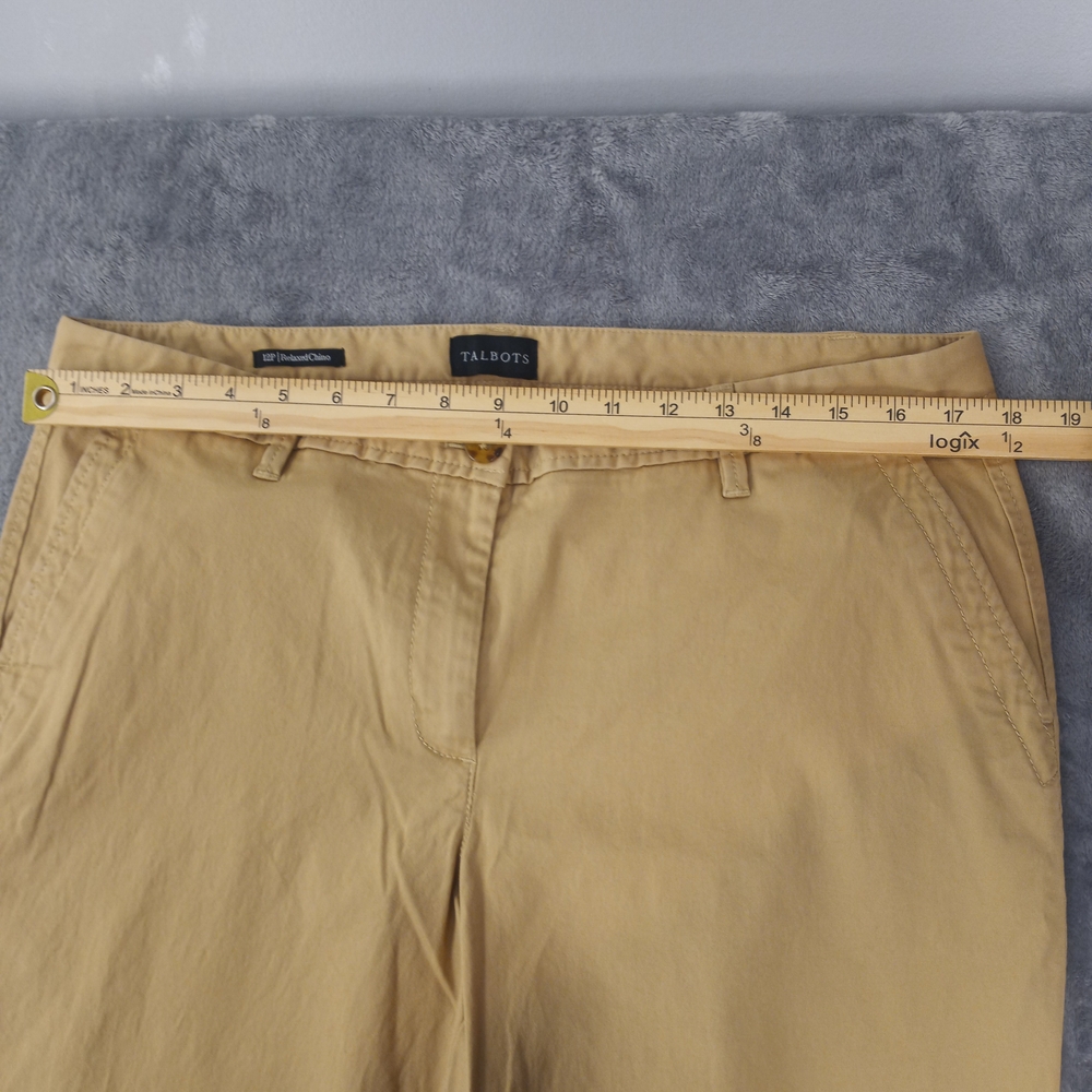 Talbots Women's  Straight Relaxed Chinos in Khakis Pants Size 12p - Picture 11 of 16